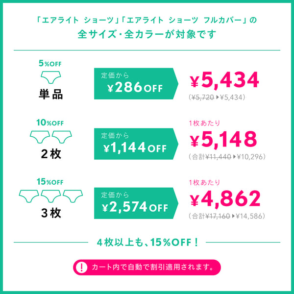 ベア エアライト ショーツ フルカバー
