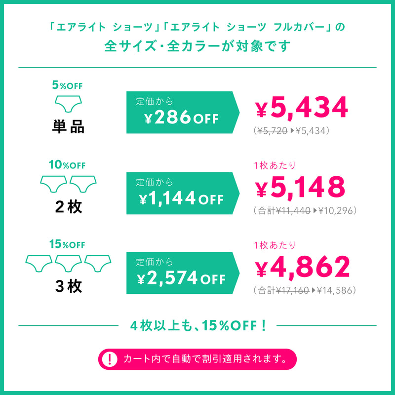 ベア エアライト ショーツ フルカバー